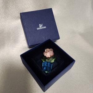 Swarovski "Happy Flowers" Pink and Blue Crystal Flower